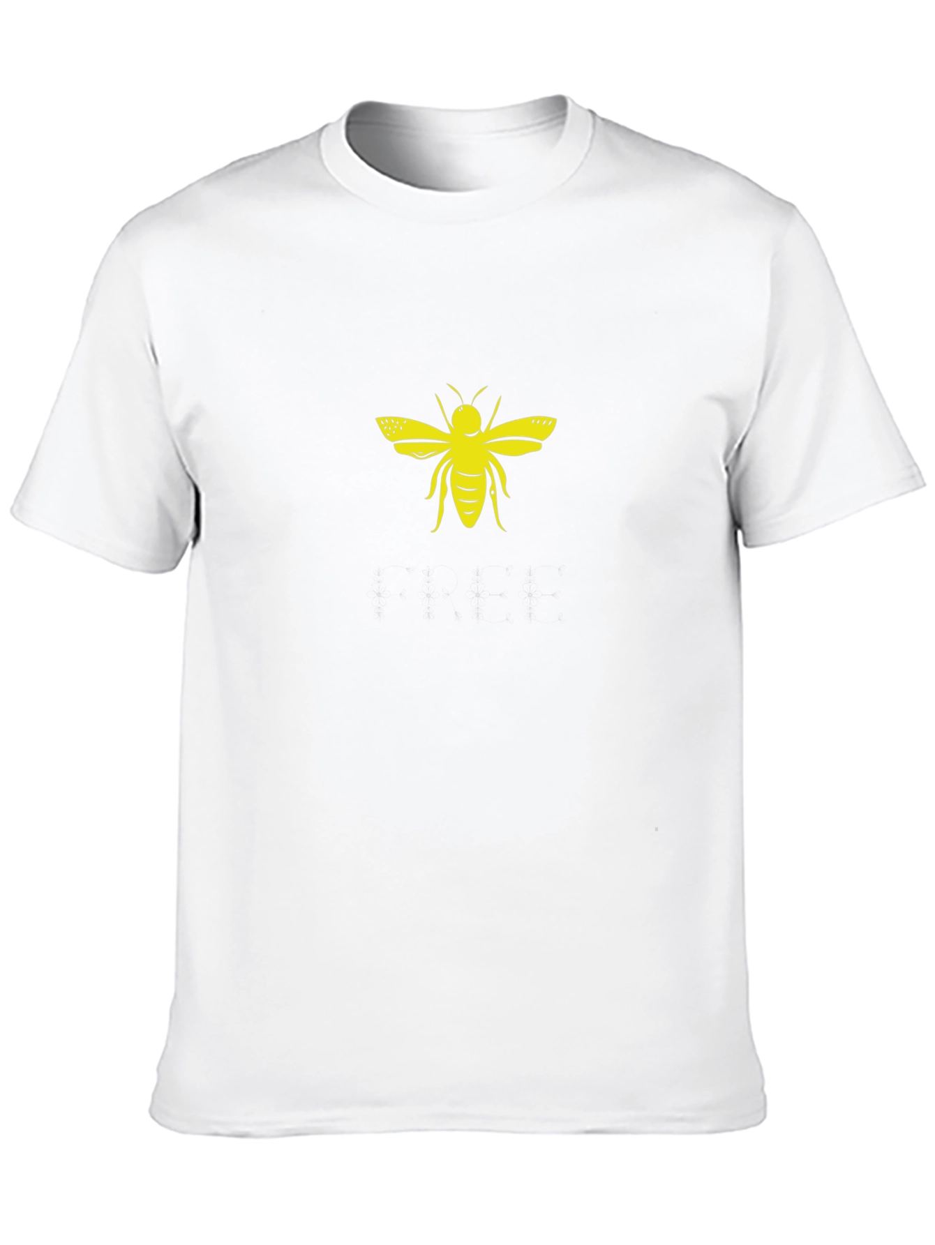 Black T-Shirt with Yellow Bee Graphic