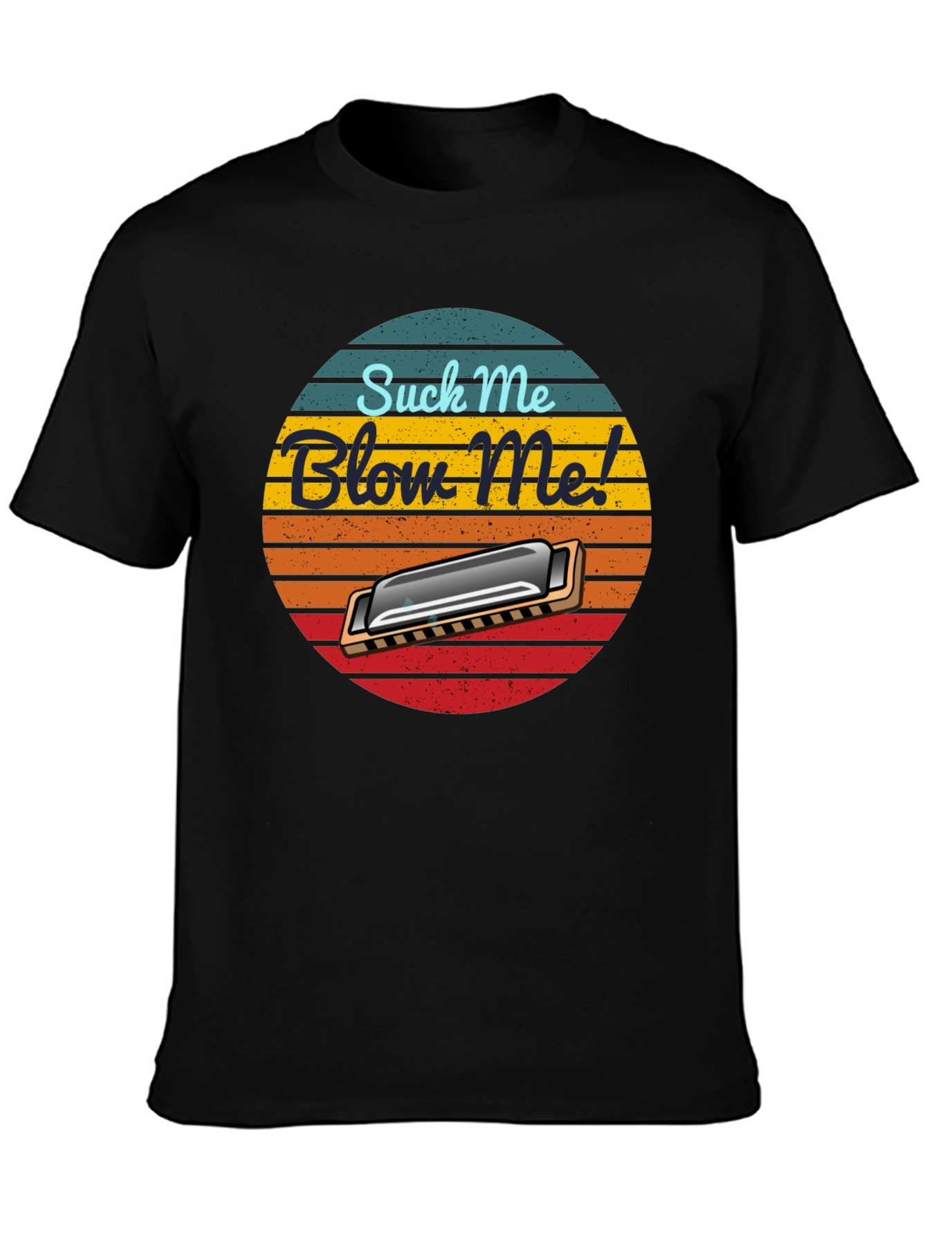 Suck Me Blow Me Harmonica T-Shirt