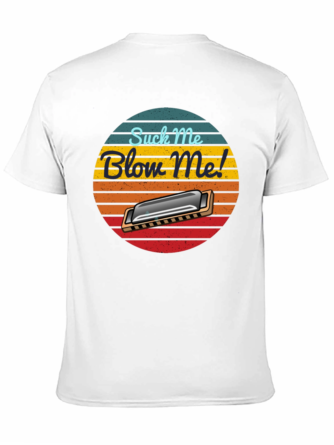 Suck Me Blow Me Harmonica T-Shirt