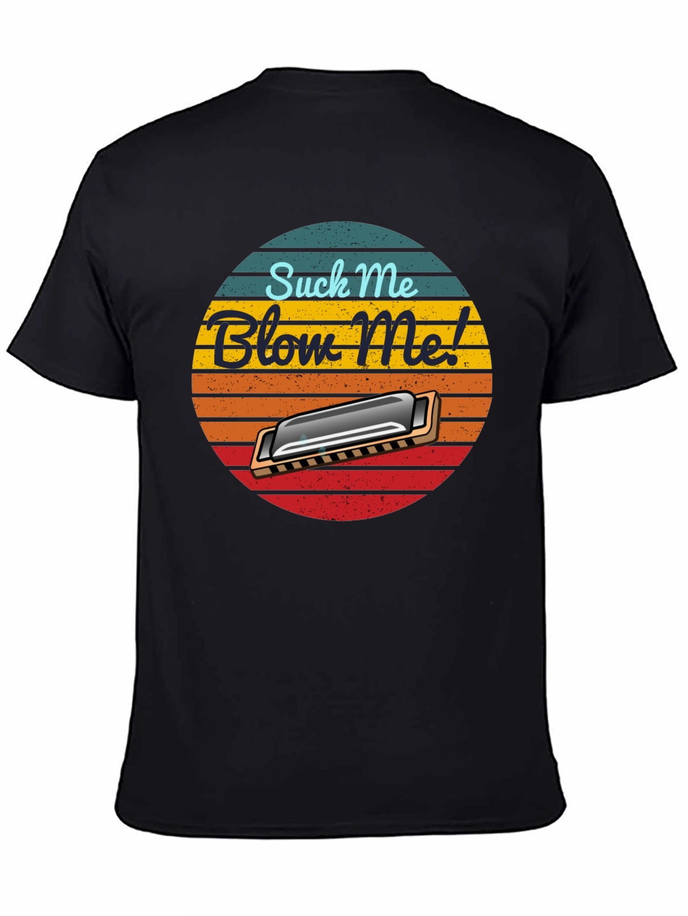 Suck Me Blow Me Harmonica T-Shirt