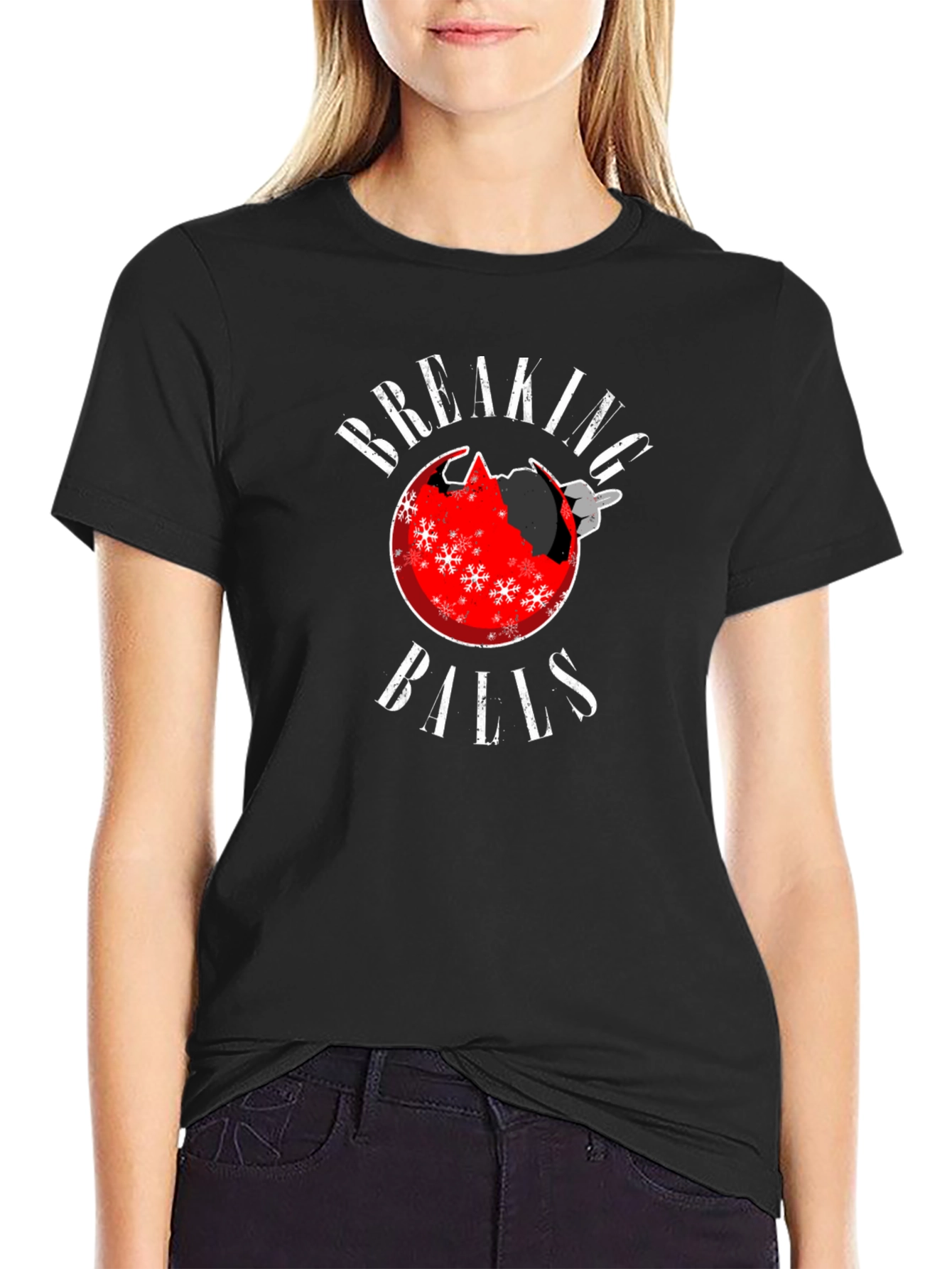 Breaking Balls Christmas Ornament Humor T-Shirt