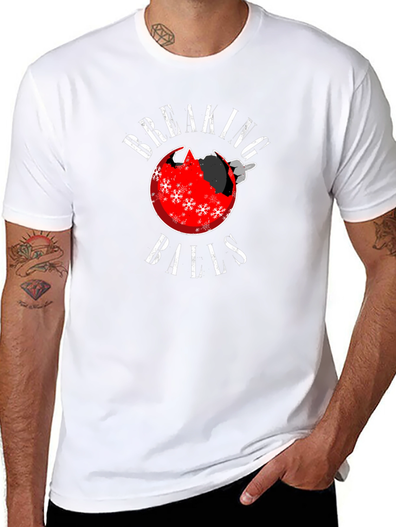 Breaking Balls Christmas Ornament Humor T-Shirt