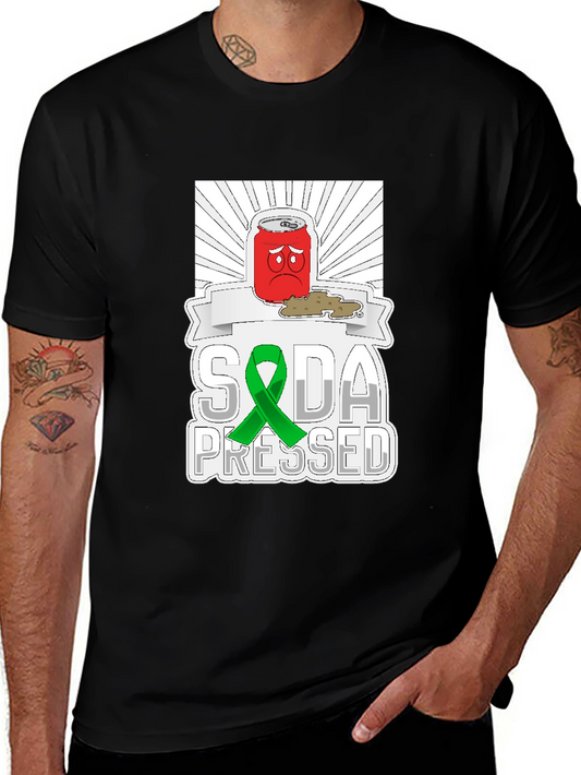 Soda Pressed Graphic Tee - Black Cotton T-Shirt