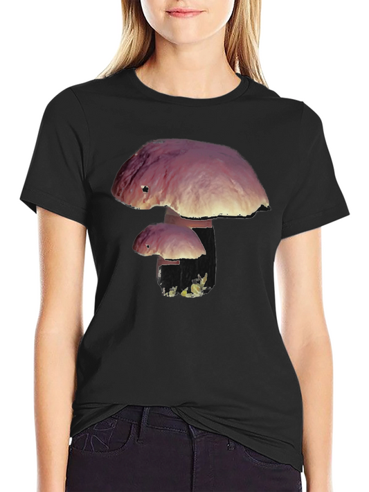 Mushroom Graphic Black T-Shirt
