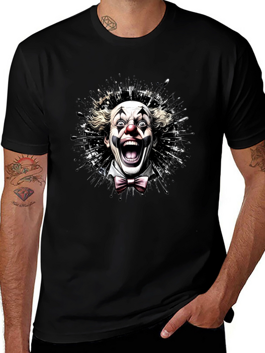 Scary Clown Graphic Tee - Mens Black T-Shirt