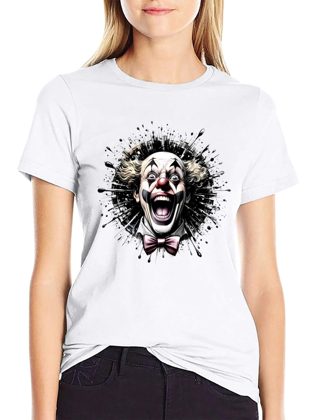 Scary Clown Graphic Tee - Mens Black T-Shirt