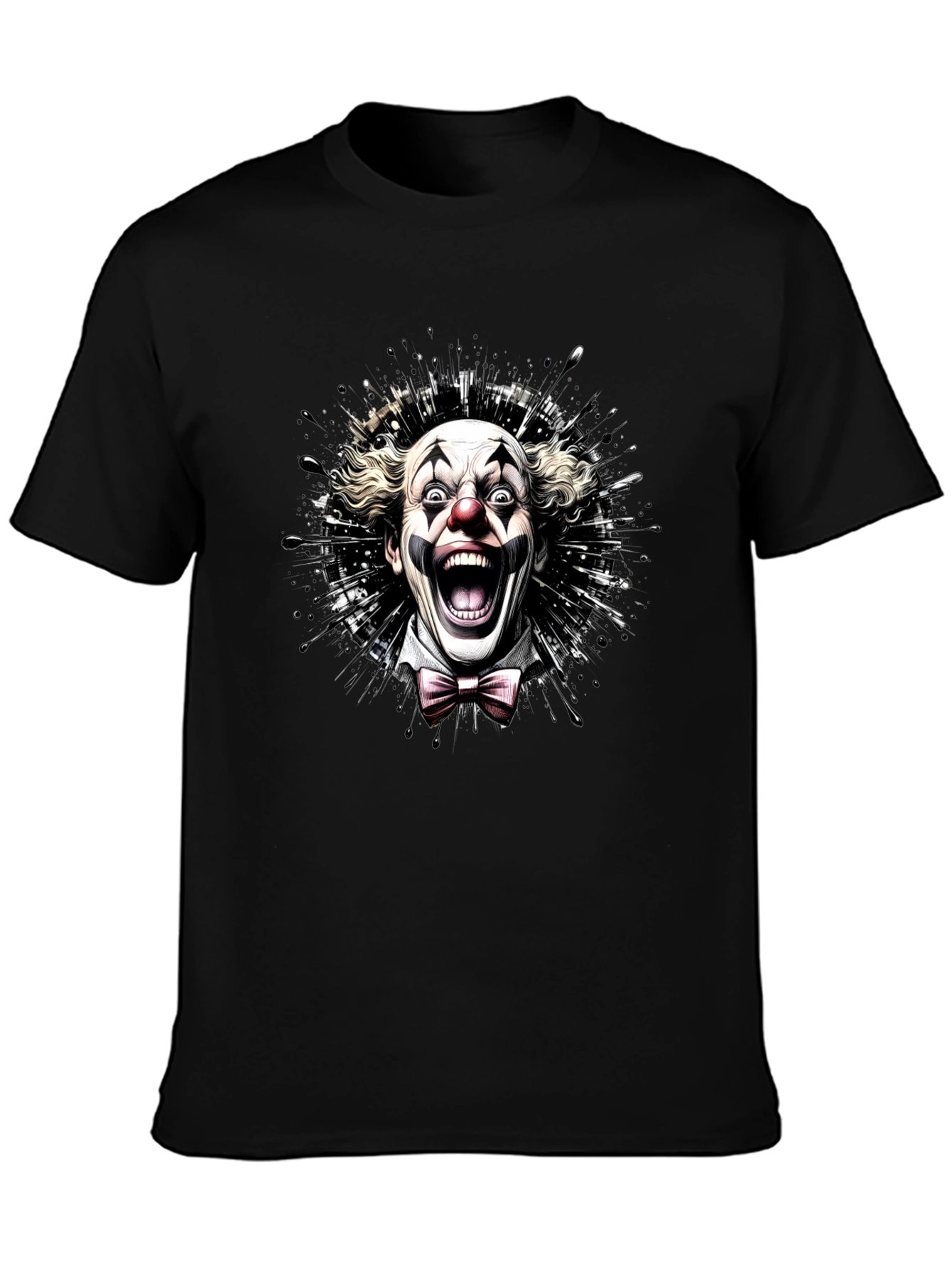 Scary Clown Graphic Tee - Mens Black T-Shirt
