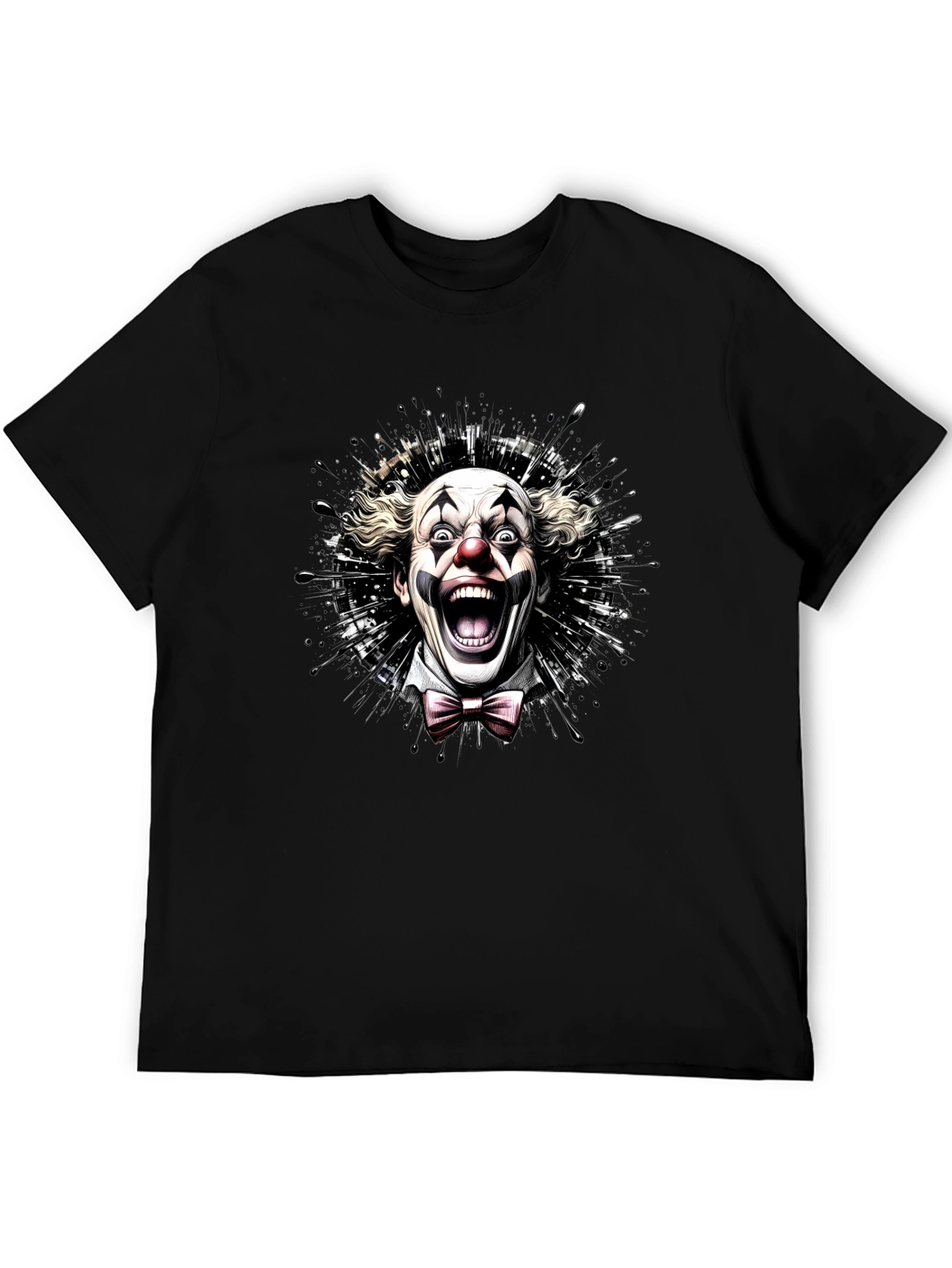 Scary Clown Graphic Tee - Mens Black T-Shirt