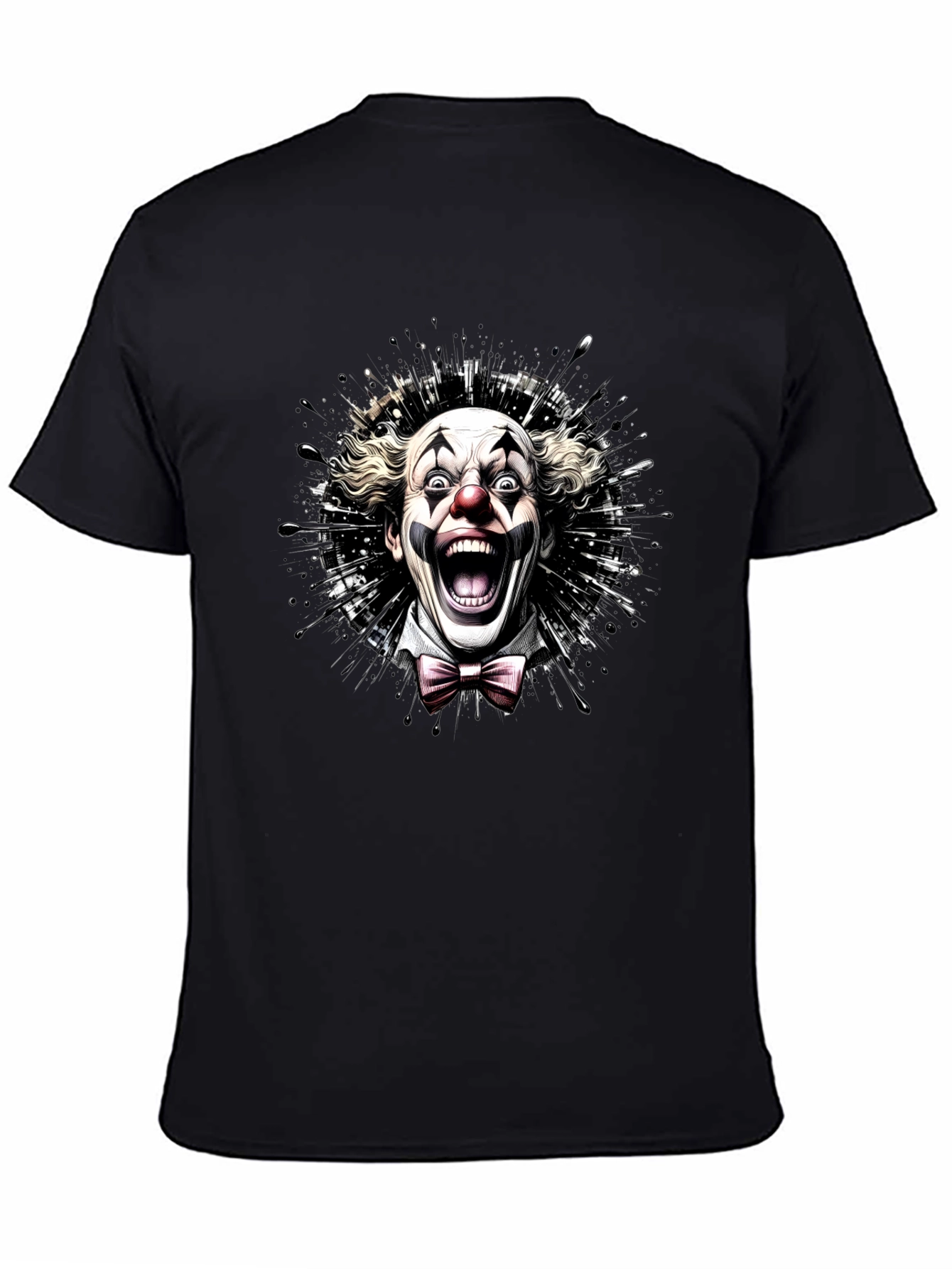 Scary Clown Graphic Tee - Mens Black T-Shirt