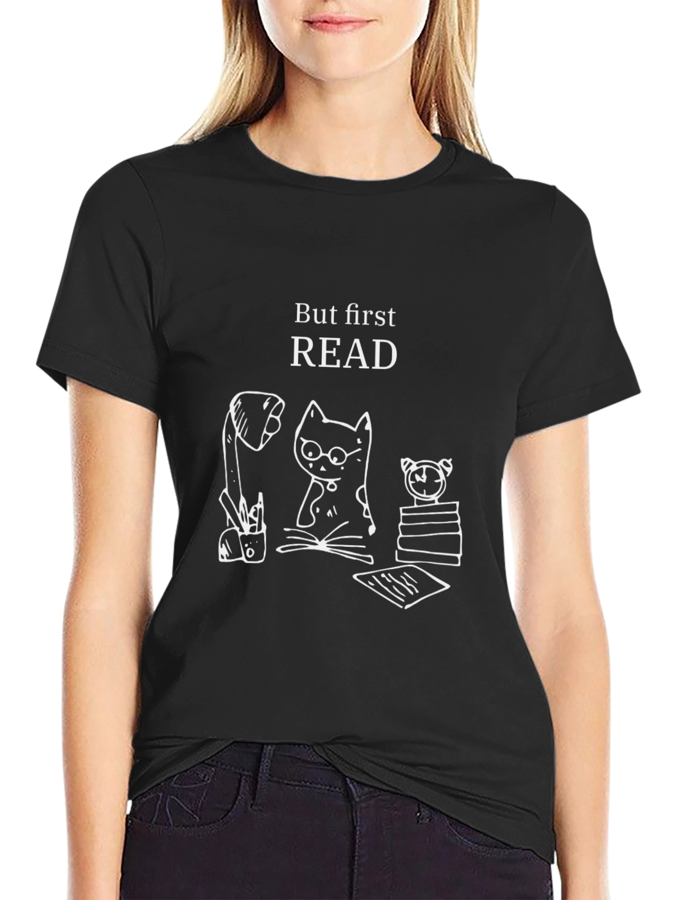 But First Read T-Shirt - Cat Lover Tee