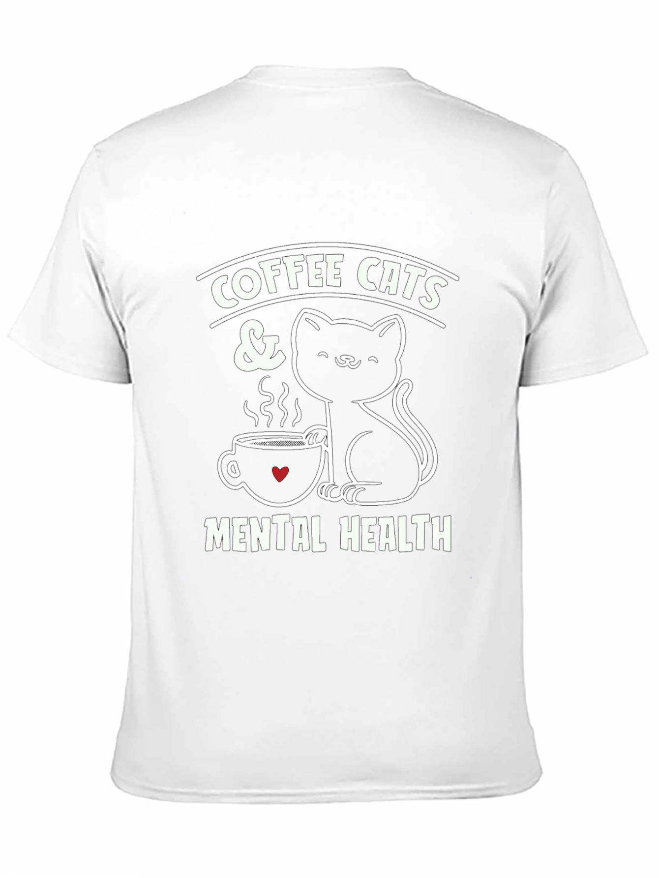 Coffee Cats & Mental Health Graphic T-Shirt