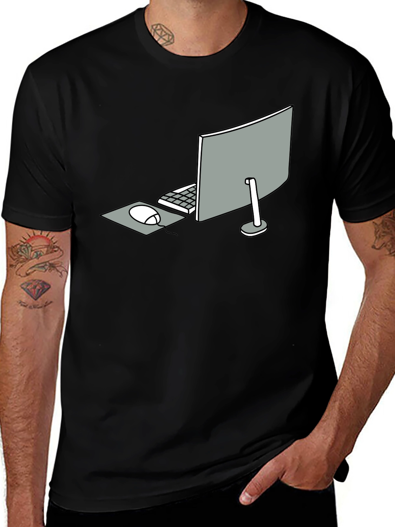 Minimalist Computer Setup Graphic Tee