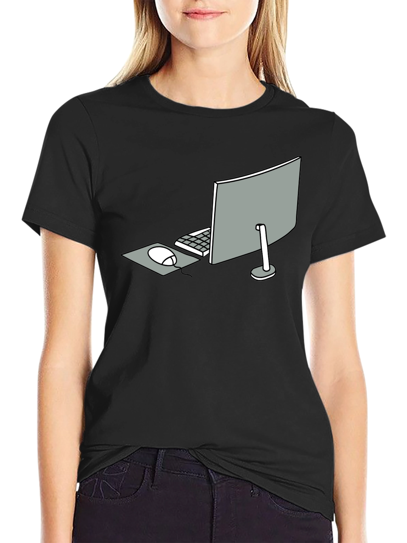 Minimalist Computer Setup Graphic Tee