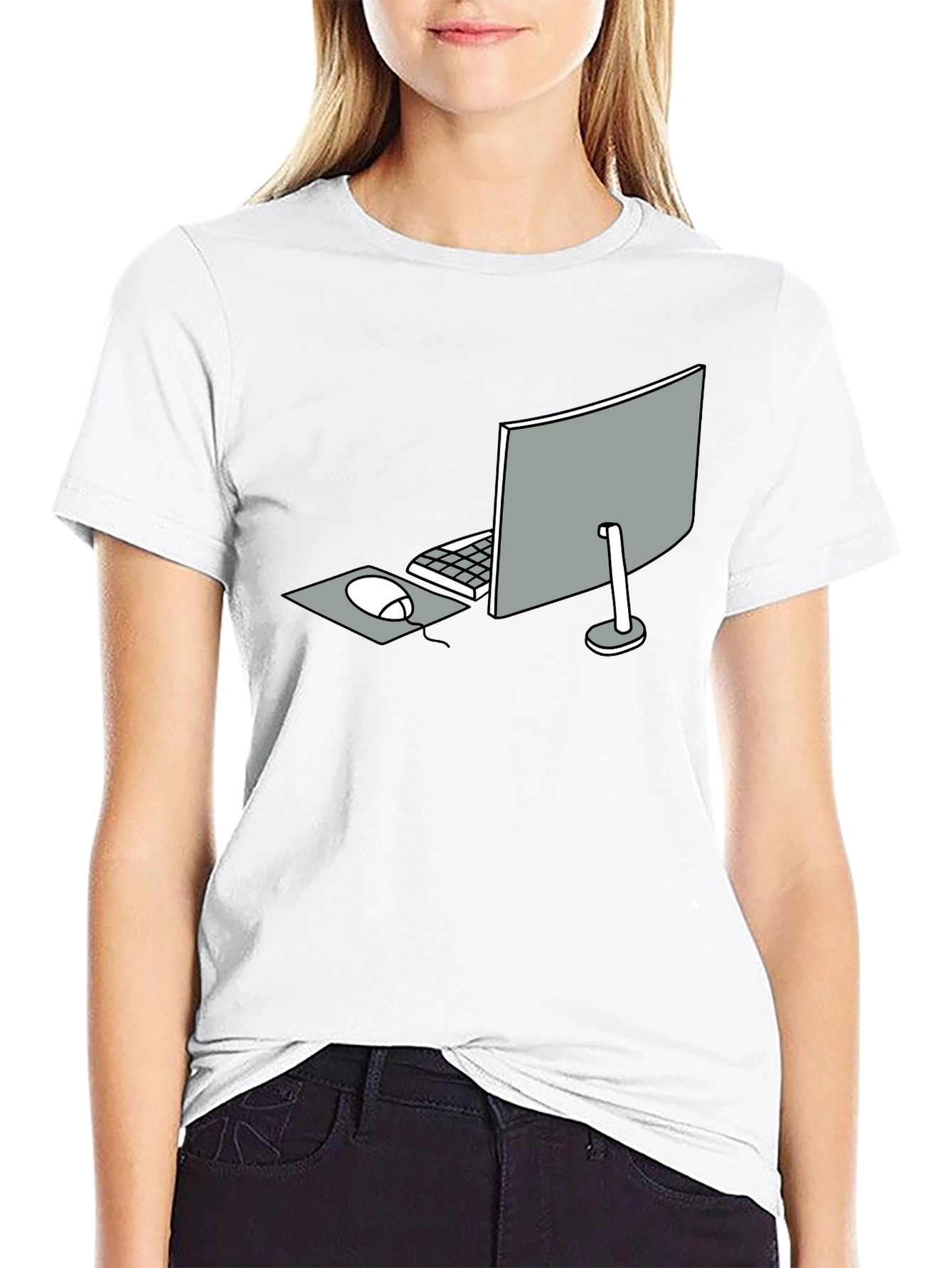 Minimalist Computer Setup Graphic Tee