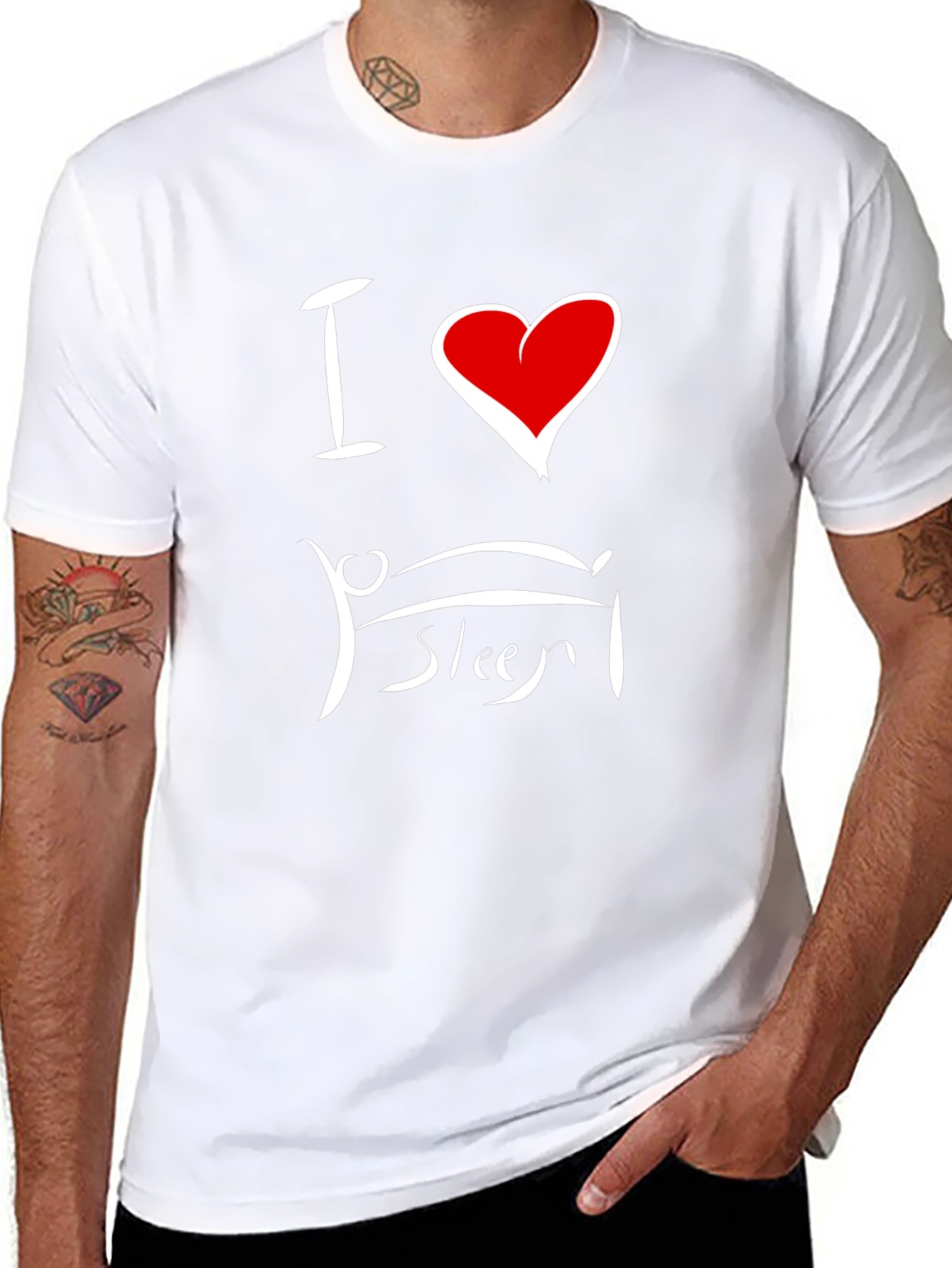 I Heart Sleep Black T-Shirt - Soft & Comfy