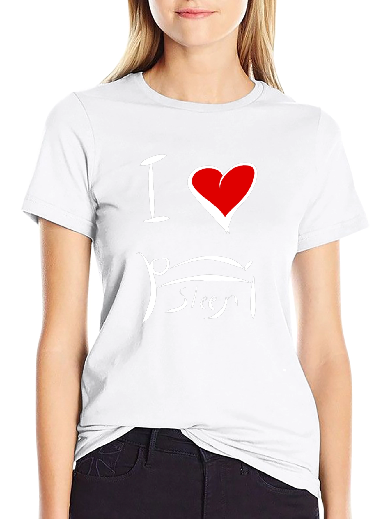 I Heart Sleep Black T-Shirt - Soft & Comfy