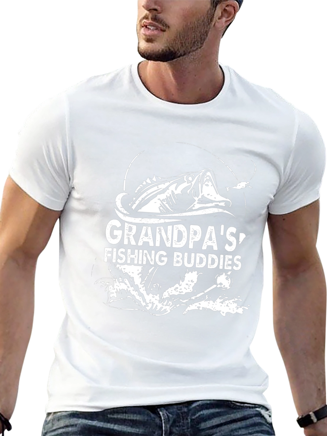 Grandpas Fishing Buddies Black T-Shirt