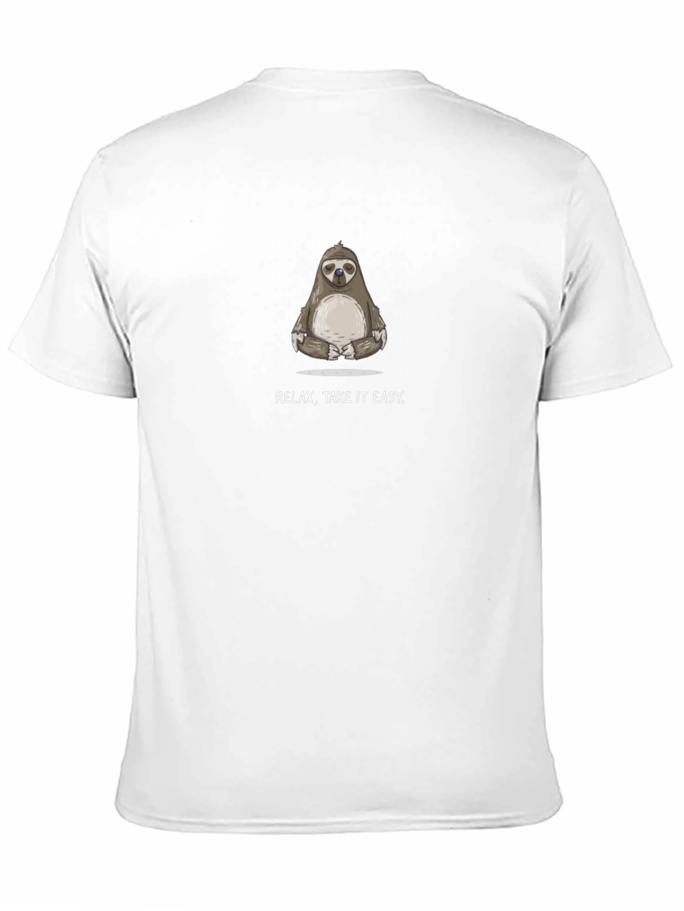 Relax Take It Easy Sloth Graphic Tee - Black