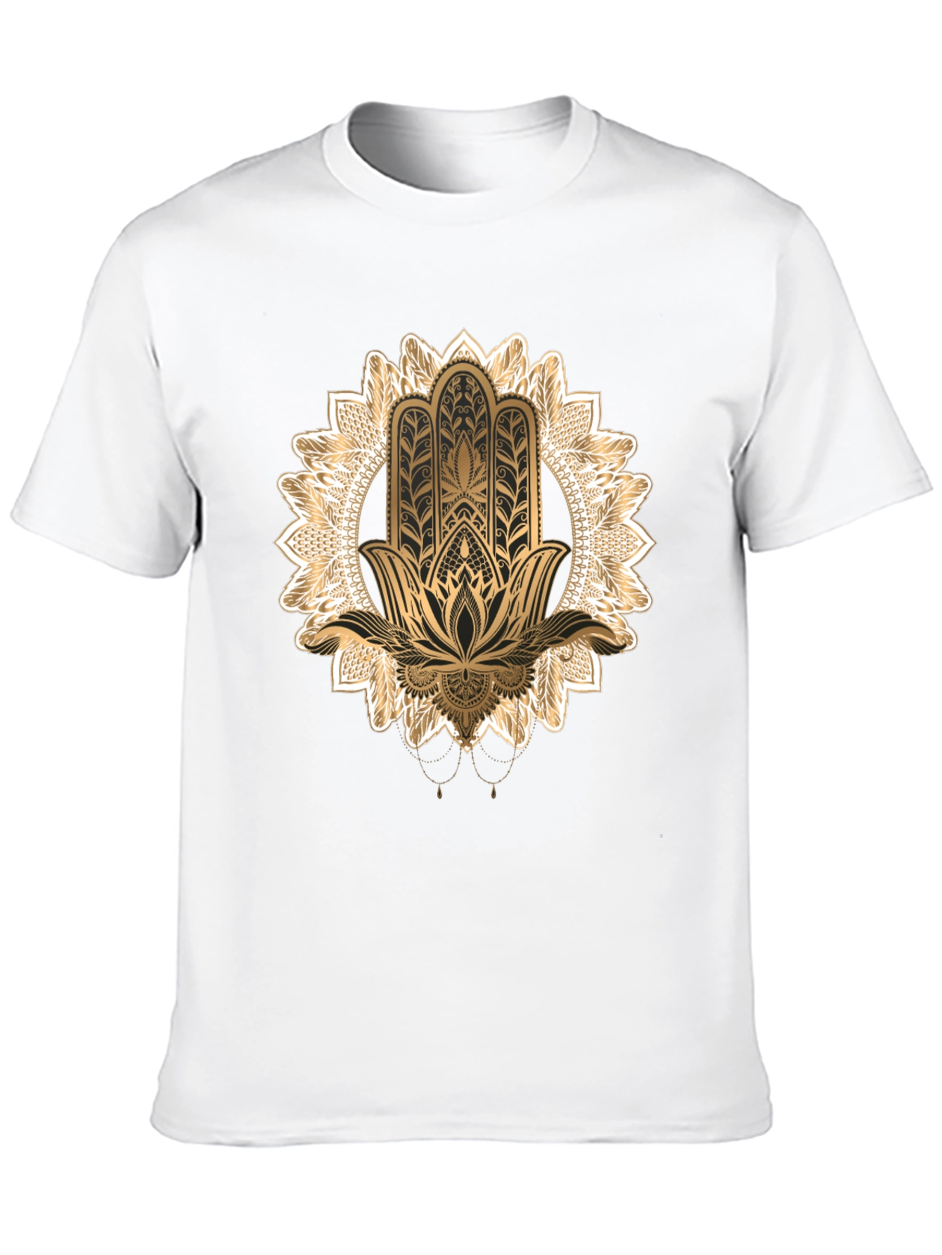 Hamsa Hand Graphic Black T-Shirt