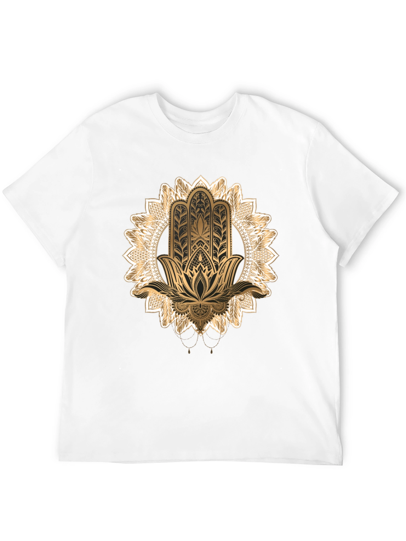 Hamsa Hand Graphic Black T-Shirt