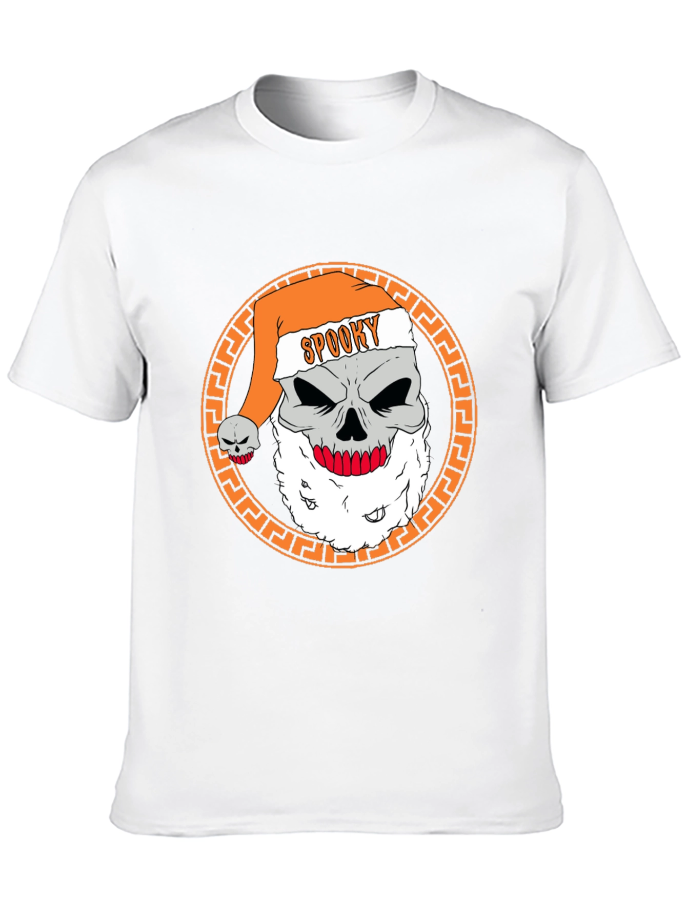 Spooky Santa Skull Graphic Tee