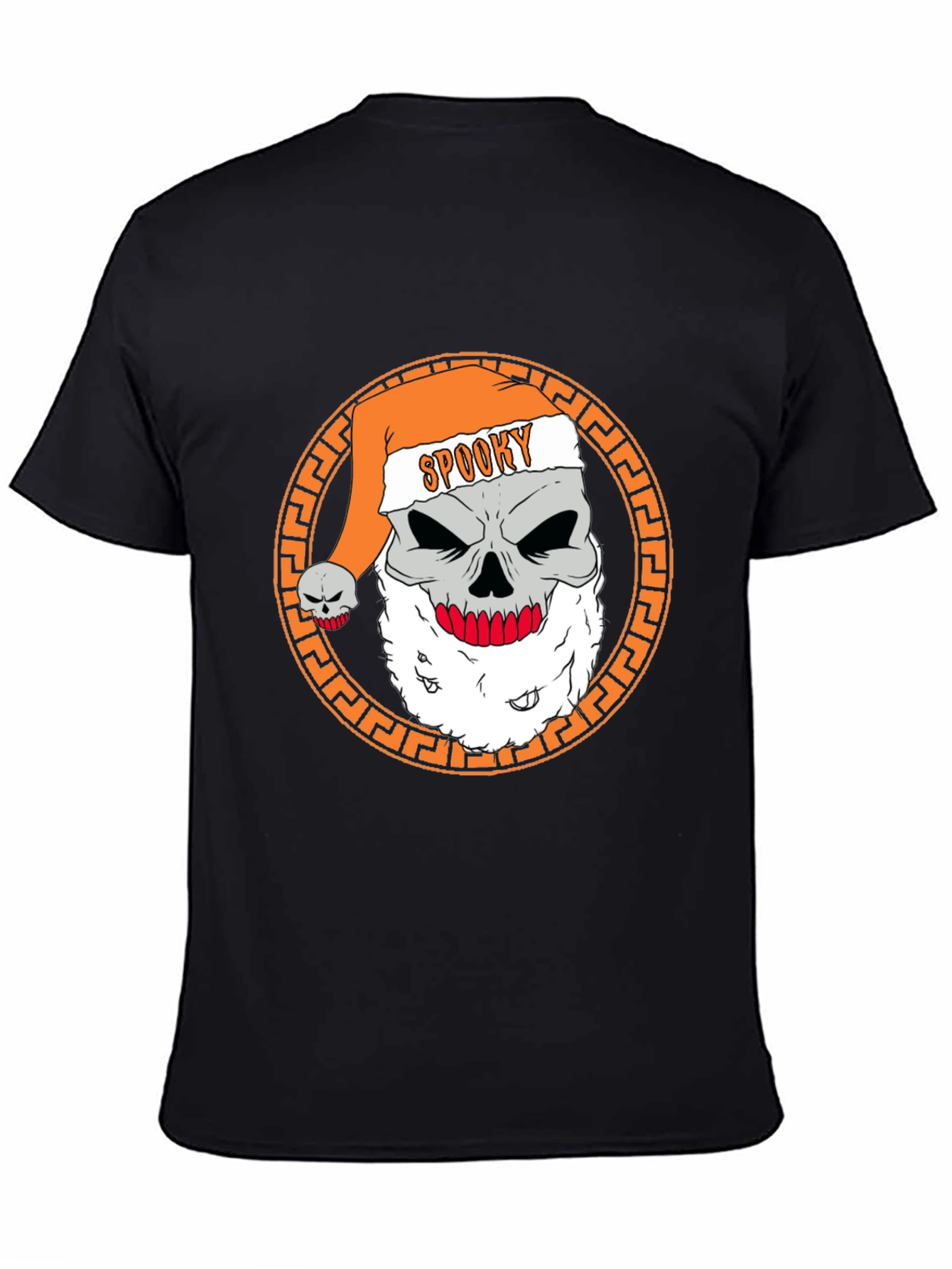 Spooky Santa Skull Graphic Tee