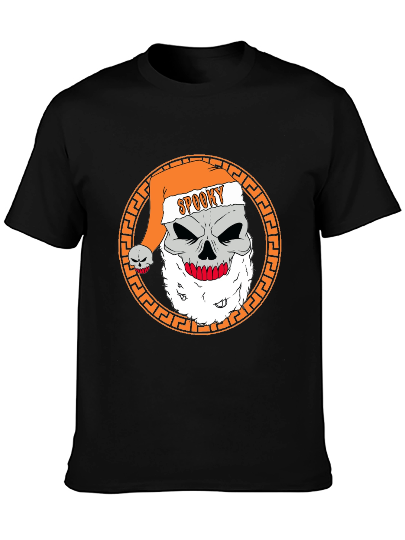 Spooky Santa Skull Graphic Tee