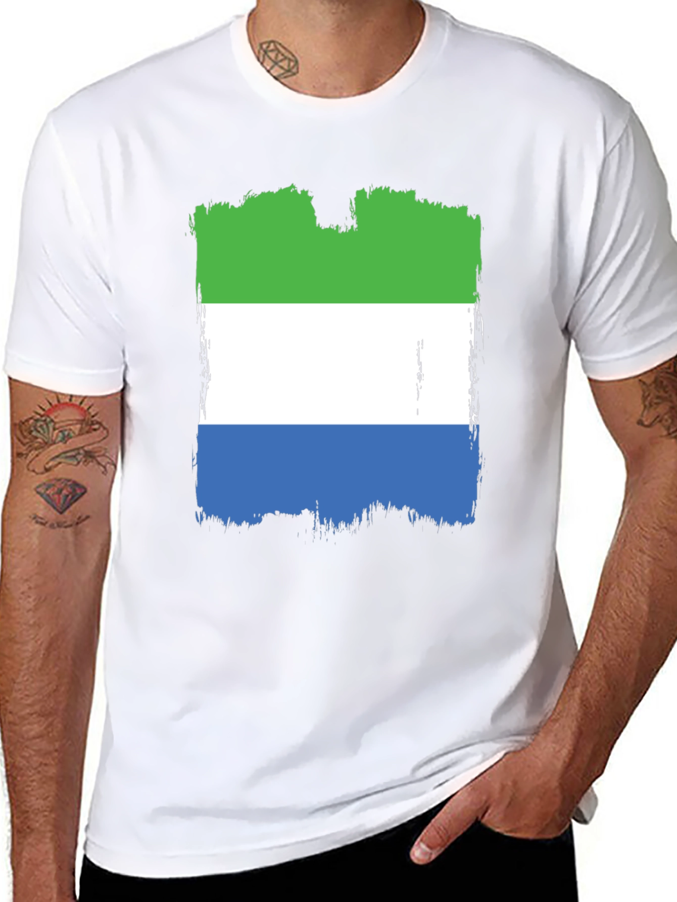 Sierra Leone Flag T-Shirt - Graphic Tee