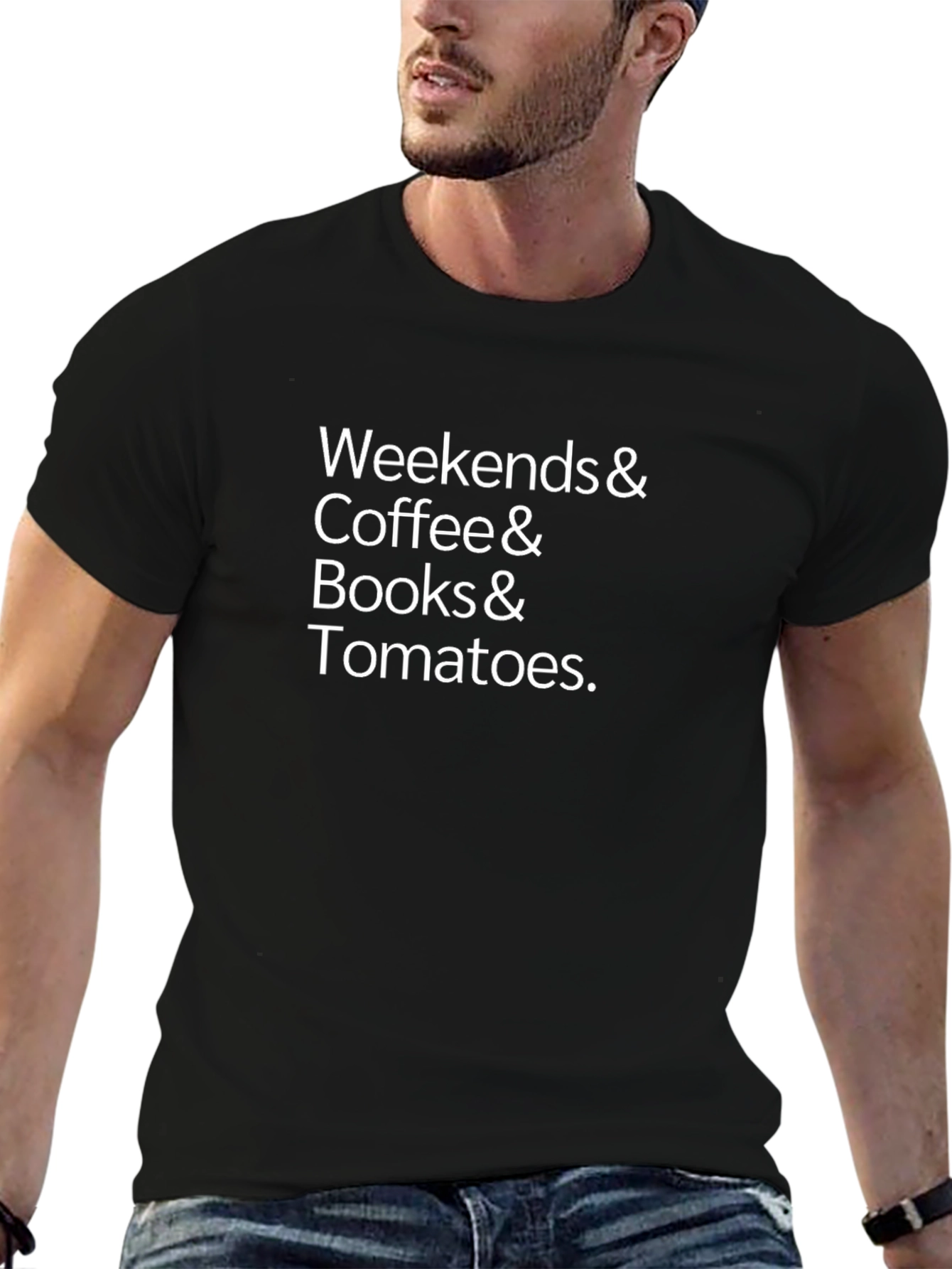 Weekends Coffee Books & Tomatoes Graphic Tee