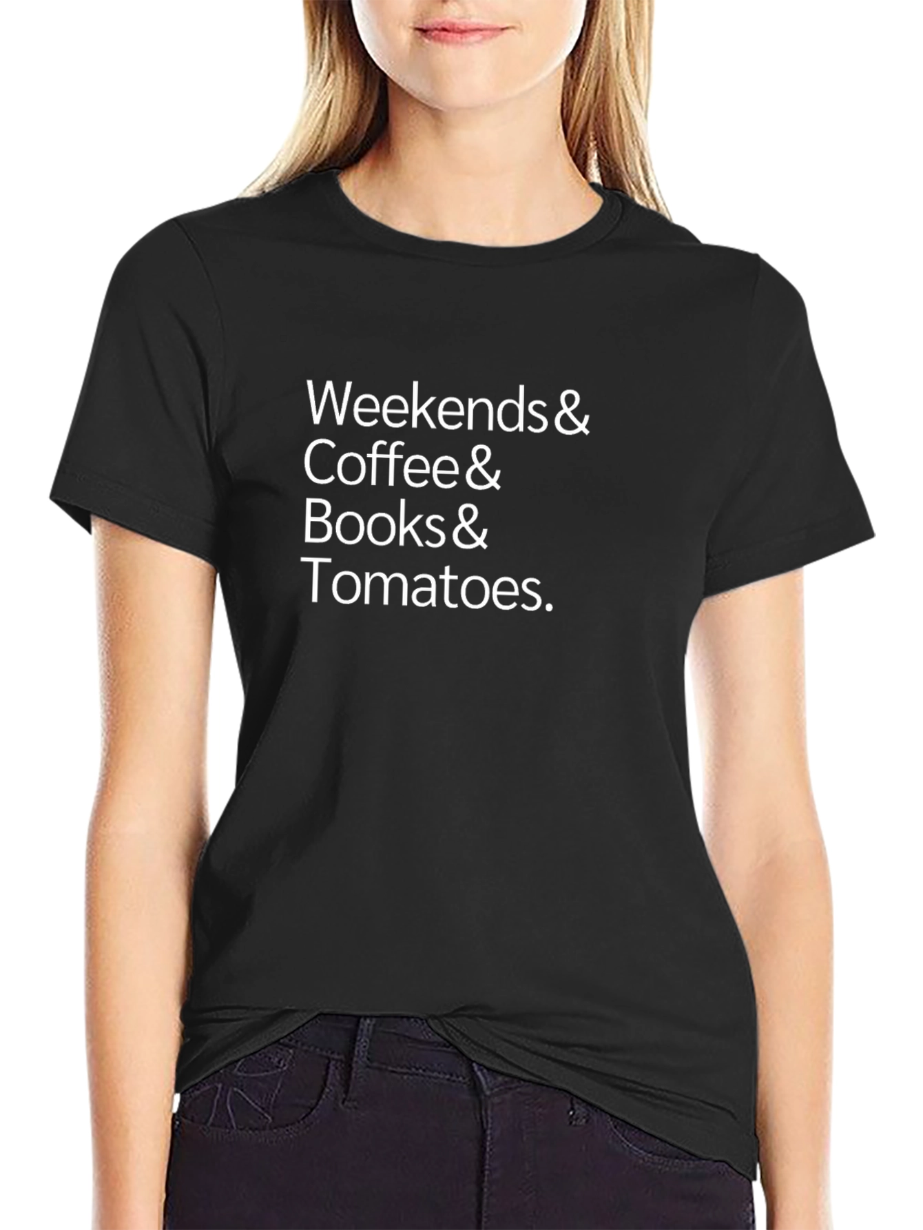 Weekends Coffee Books & Tomatoes Graphic Tee