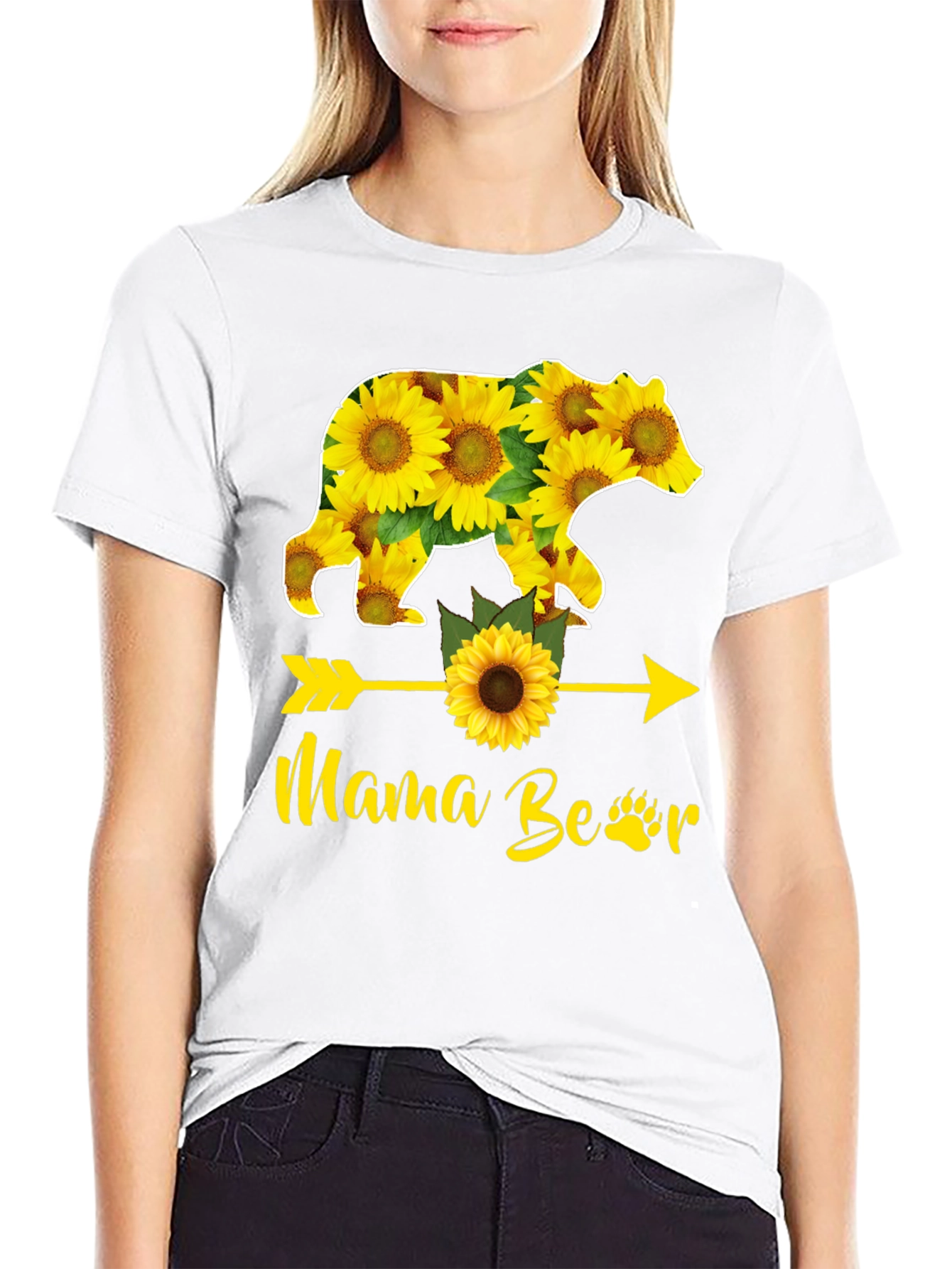 Mama Bear Sunflower Graphic Tee