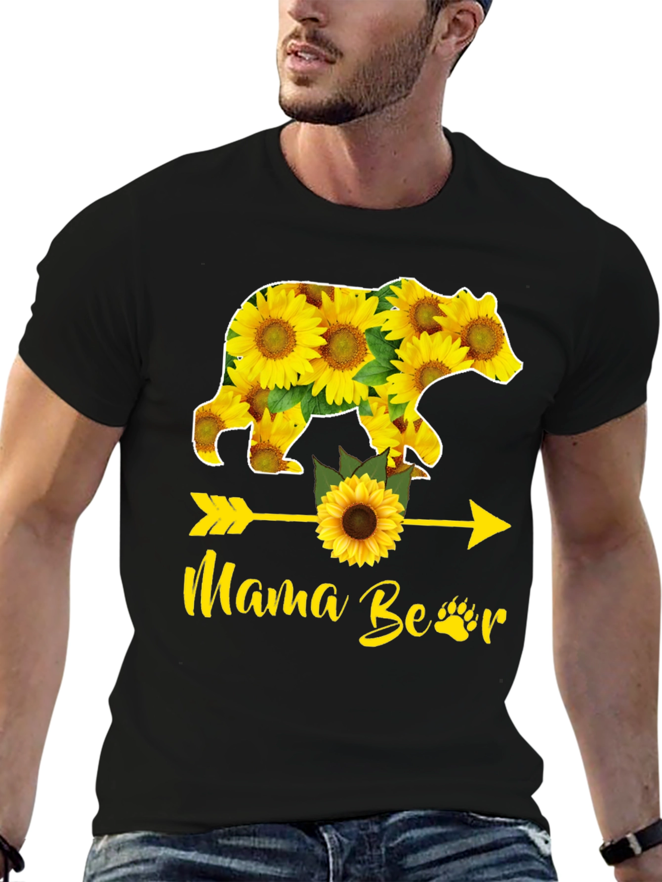 Mama Bear Sunflower Graphic Tee