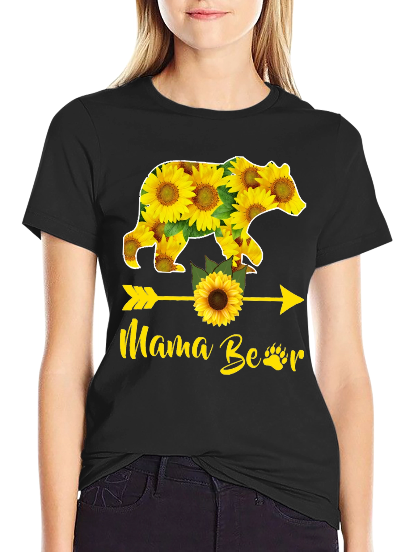 Mama Bear Sunflower Graphic Tee