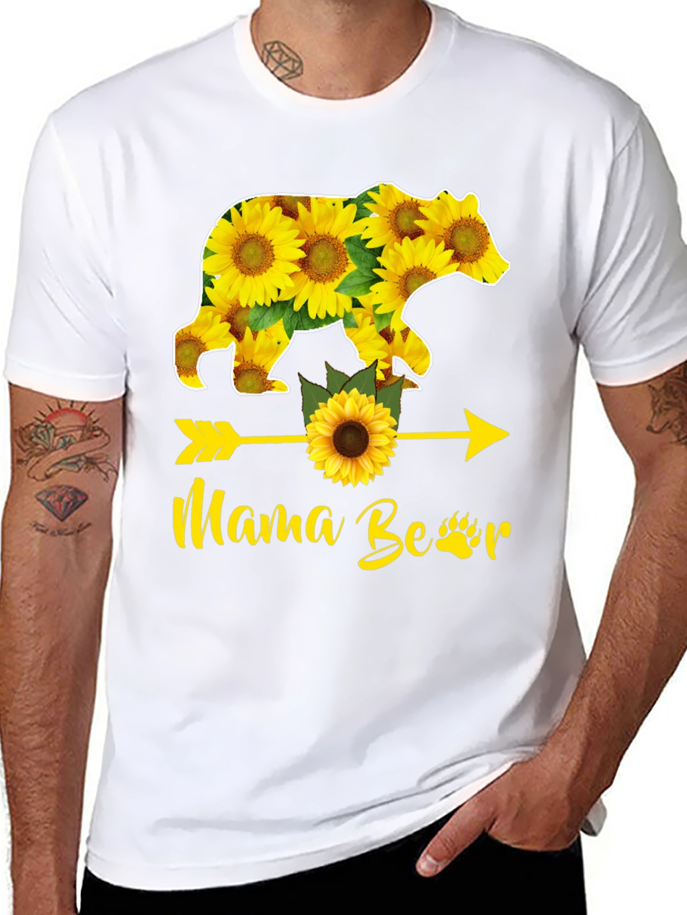 Mama Bear Sunflower Graphic Tee