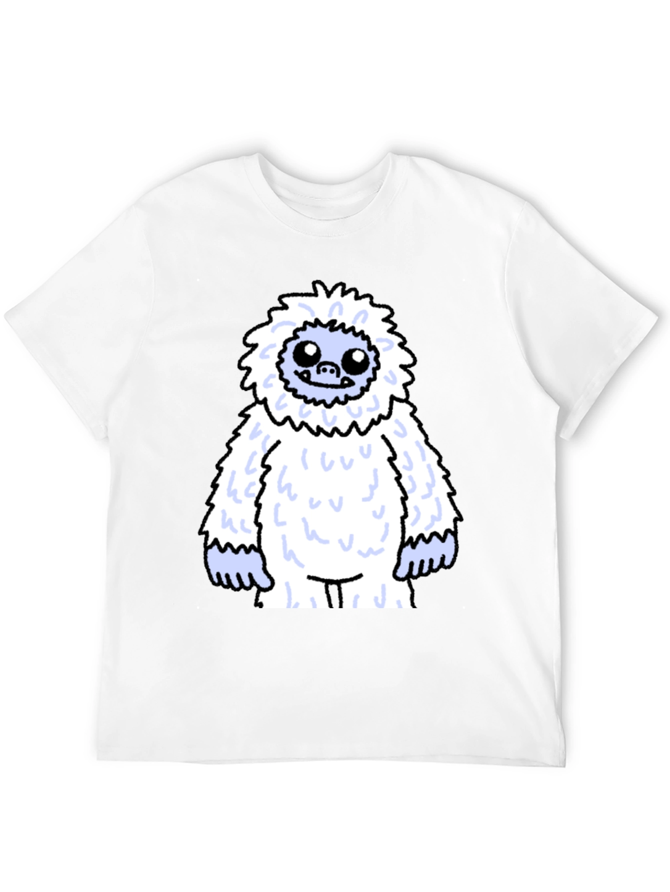 Yeti Cartoon Black T-Shirt