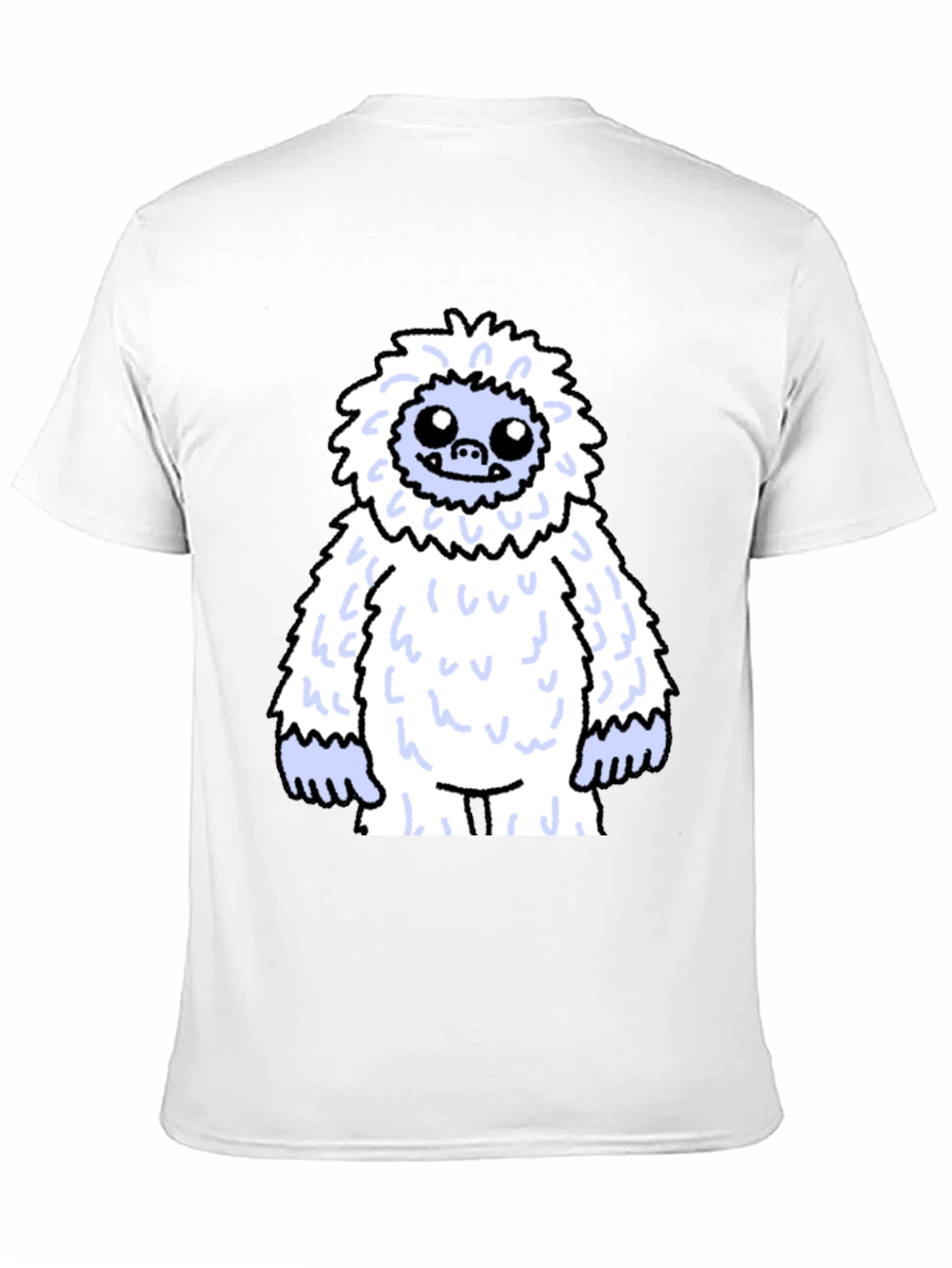 Yeti Cartoon Black T-Shirt