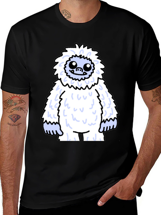 Yeti Cartoon Black T-Shirt