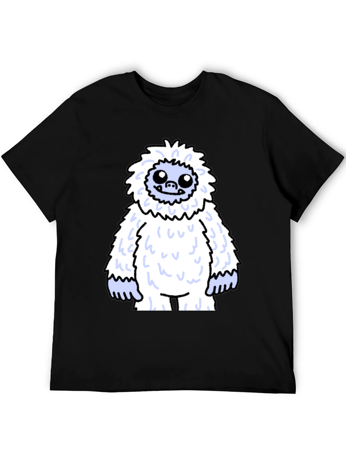 Yeti Cartoon Black T-Shirt