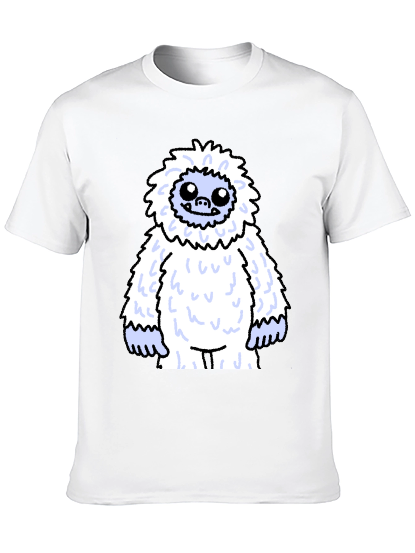 Yeti Cartoon Black T-Shirt