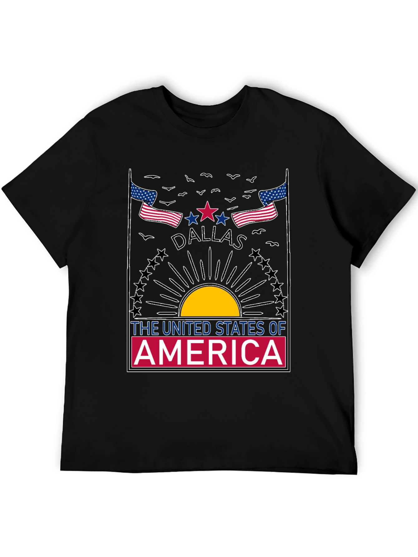 Dallas USA Graphic Tee - Patriotic Design