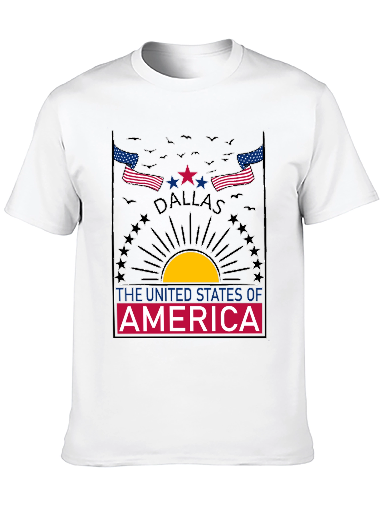 Dallas USA Graphic Tee - Patriotic Design