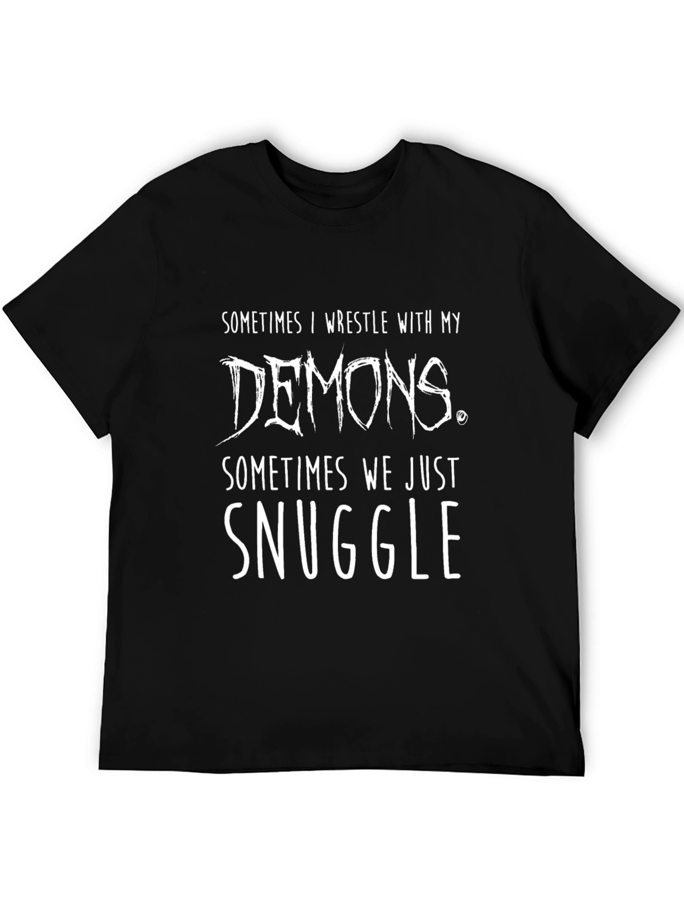 Wrestle Demons Snuggle Graphic T-Shirt