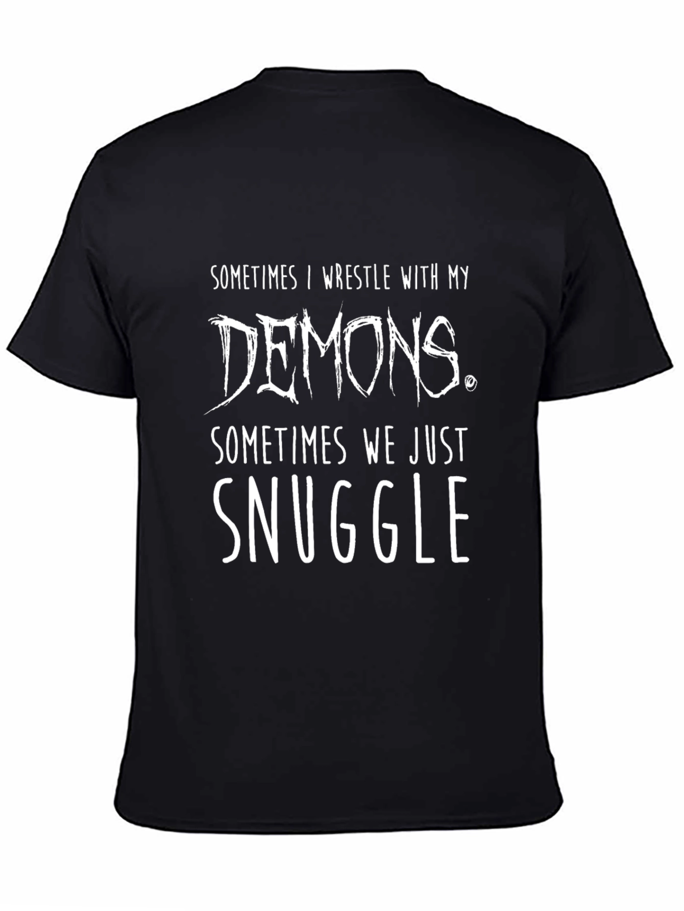 Wrestle Demons Snuggle Graphic T-Shirt