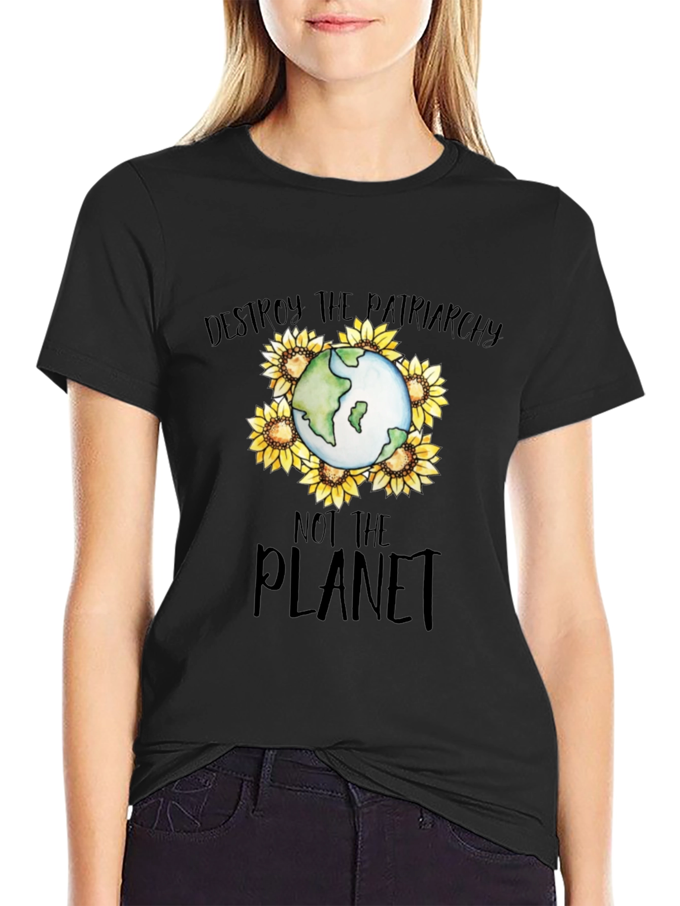 Destroy Patriarchy Planet Earth T-Shirt
