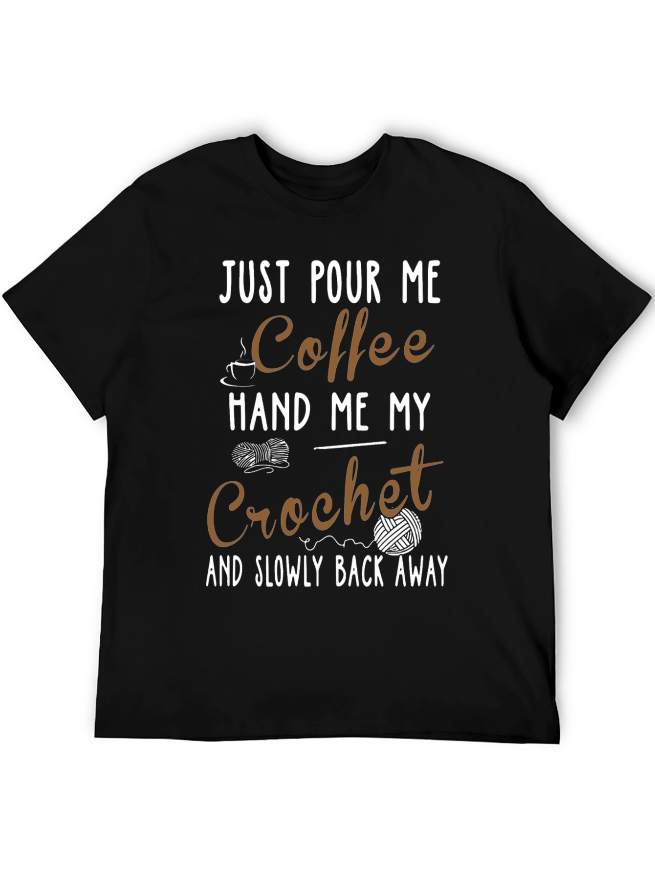 Coffee & Crochet T-Shirt - Funny Hobby Tee