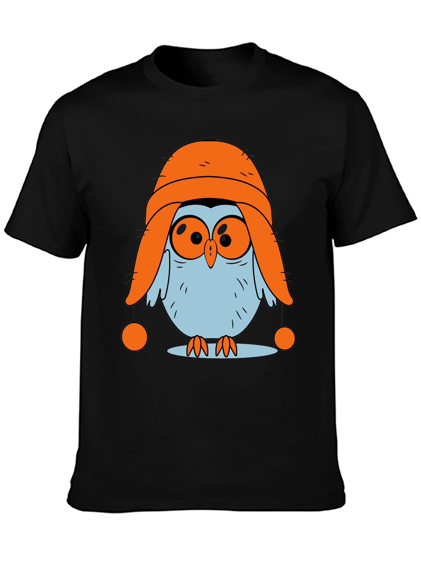Owl in Hat Graphic T-Shirt - Quirky and Fun!