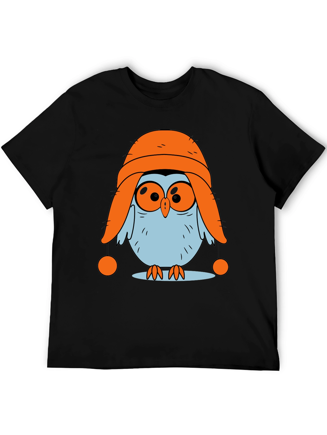 Owl in Hat Graphic T-Shirt - Quirky and Fun!