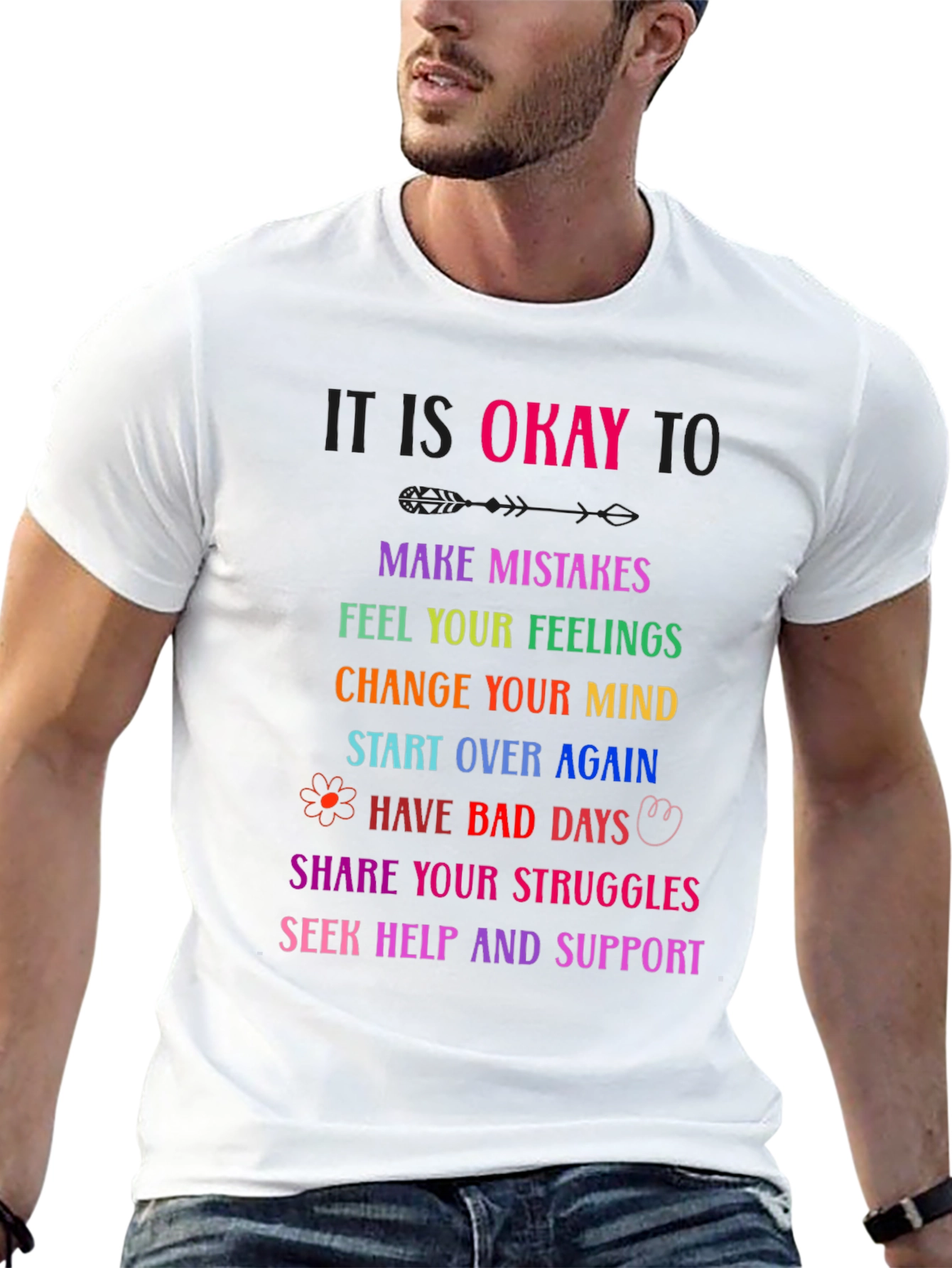 It Is Okay To Graphic Tee - Motivational Shirt