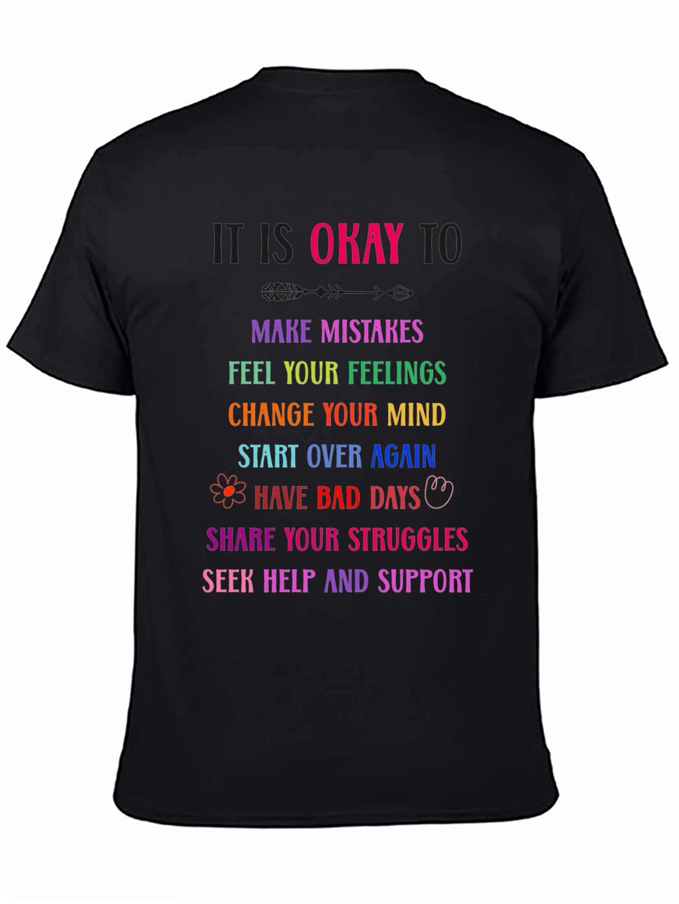 It Is Okay To Graphic Tee - Motivational Shirt
