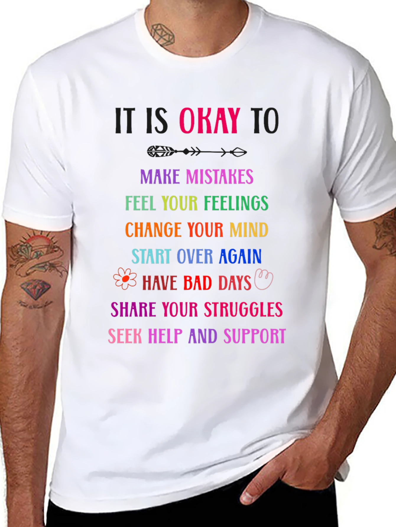 It Is Okay To Graphic Tee - Motivational Shirt